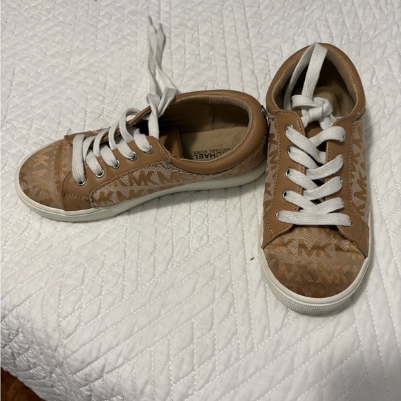 Michael Kors Shoes - Michael Kors Tan and White Sneakers